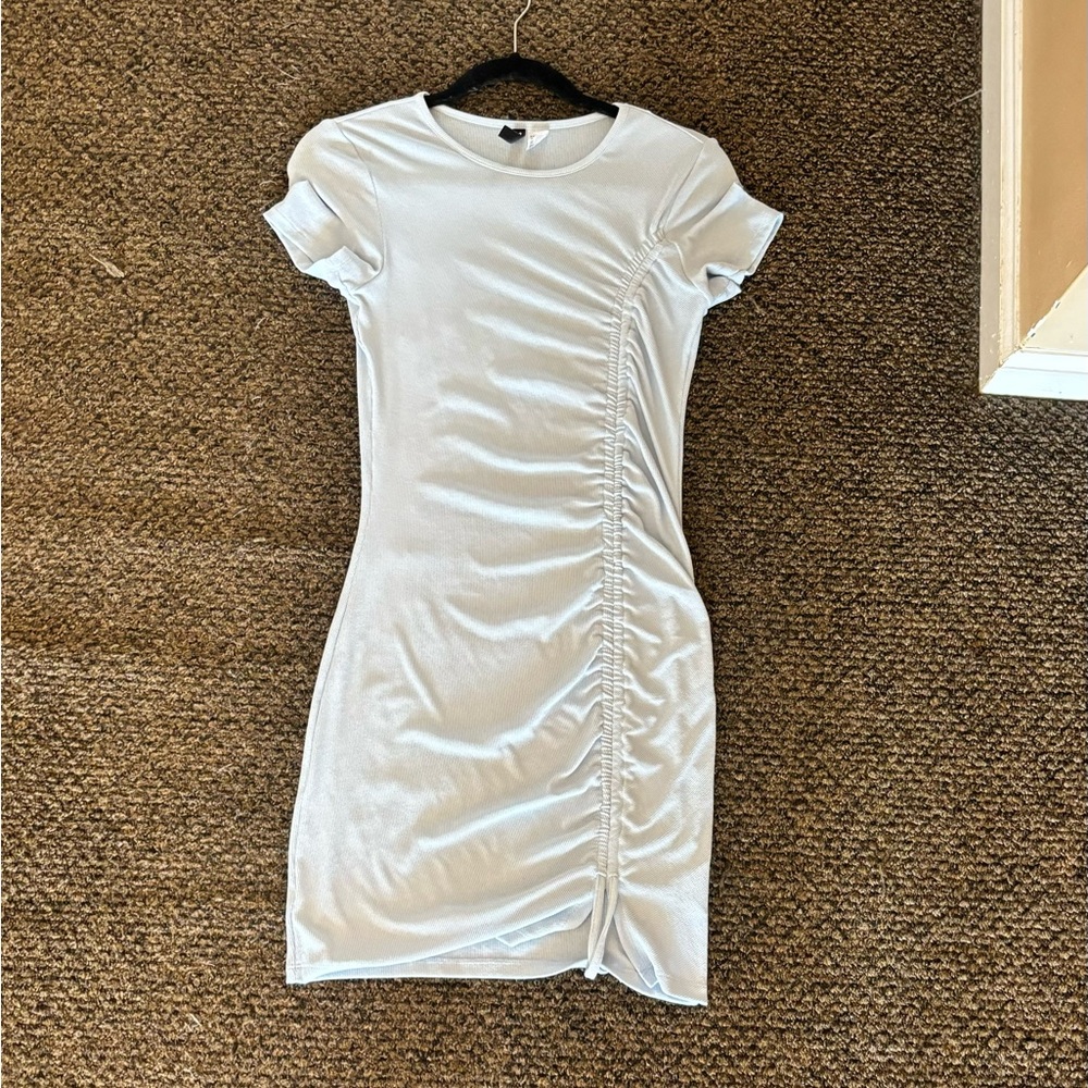 H&M Baby Blue Ruched Dress